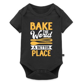 Bake - Baby Premium short-sleeve bodysuit - black - Front