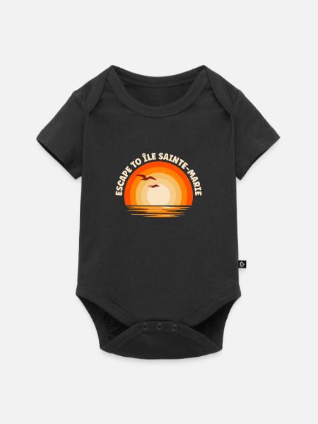 Ich fliehe nach Île Sainte-Marie - Baby Premium Kurzarmbody - Schwarz