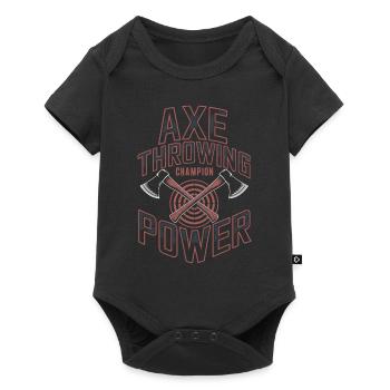 Axe Throwing Target Practice Lumberjack Sport - Baby Premium Kurzarmbody - Schwarz - Vorne