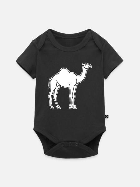 Kamel - Baby Premium Kurzarmbody - Schwarz
