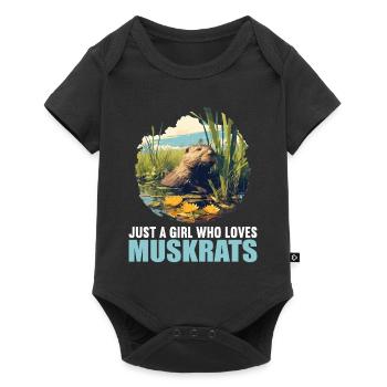 Bisamratten Bisamratte - Baby Premium Kurzarmbody - Schwarz - Vorne