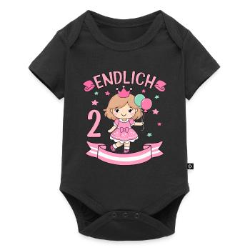 Princess Birthday Shirt Finally 2 Years Girl - Baby Premium short-sleeve bodysuit - black - Front
