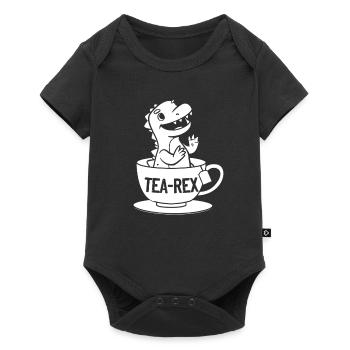 Drôle de dinosaure Tea-Rex Dino T-Rex Dino - Body à manches courtes Premium Bébé - noir - Devant
