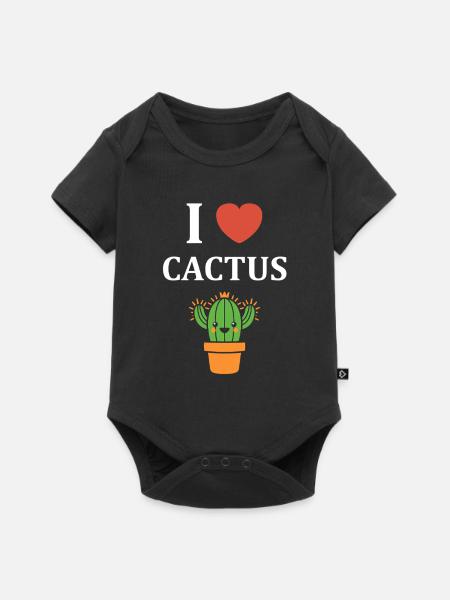 Kaktus - Baby Premium Kurzarmbody - Schwarz