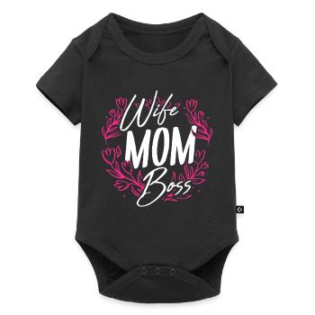 Fête des mères Meilleures familles de mamans - Body à manches courtes Premium Bébé - noir - Devant
