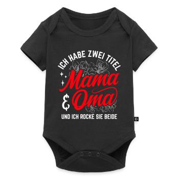 J’ai deux titres Mom & Grandma et je les porte - Body à manches courtes Premium Bébé - noir - Devant