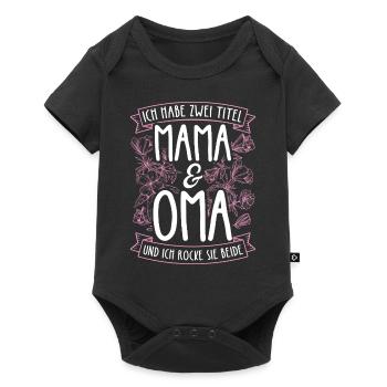J’ai deux titres Mom & Grandma et je les porte - Body à manches courtes Premium Bébé - noir - Devant