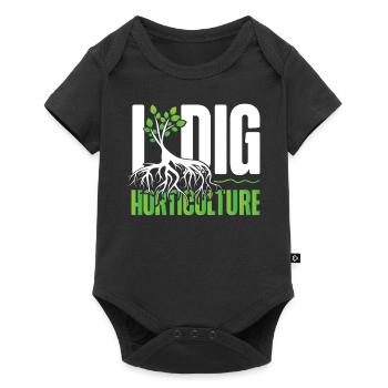Plant Lover Gardening Pun I Dig - Baby Premium Kurzarmbody - Schwarz - Vorne