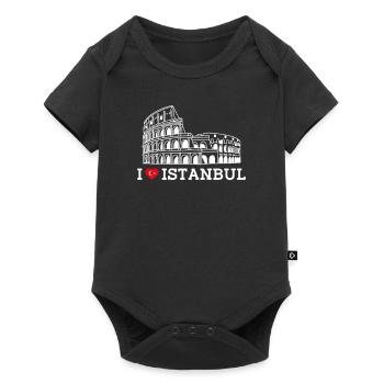 I Love Istanbul Cool Colosseum Turkey Lover Europe - Baby Premium short-sleeve bodysuit - black - Front