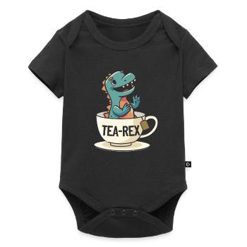 Drôle de dinosaure Tea-Rex Dinosaure - Body à manches courtes Premium Bébé - noir - Devant