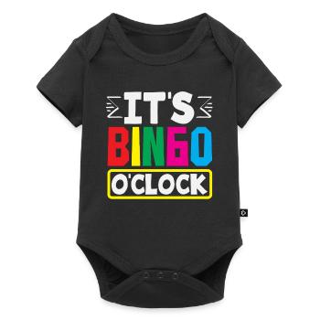 Es Ist Bingo O'Clock Für Bingo Spieler - Baby Premium Kurzarmbody - Schwarz - Vorne
