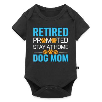Dog Mom Pension - stay at home dog mom - Baby Premium short-sleeve bodysuit - black - Front