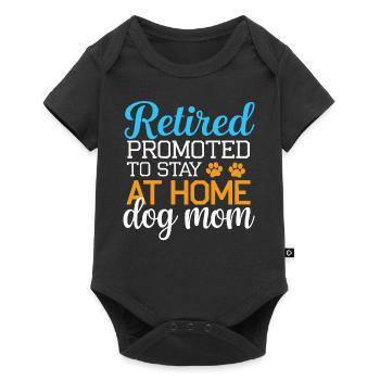 Dog Mom Pension - stay at home dog mom - Baby Premium short-sleeve bodysuit - black - Front