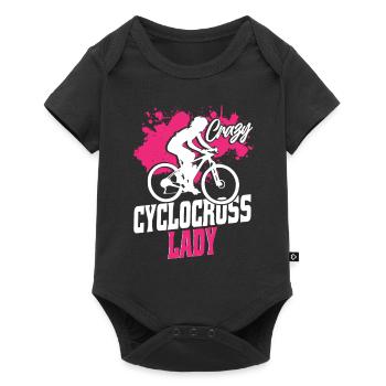 Folle Dame de Cyclocross - Body à manches courtes Premium Bébé - noir - Devant