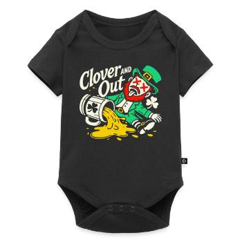 Trèfle de la Saint-Patrick et plaisir - Body à manches courtes Premium Bébé - noir - Devant