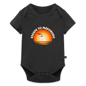 I'm fleeing to Makunudu - Baby Premium short-sleeve bodysuit - black - Front