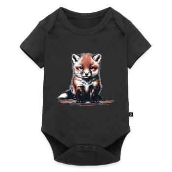 Animal De La Forêt, Renard, Renards, Enfants, Enfant, Conte De Fées - Body à manches courtes Premium Bébé - noir - Devant