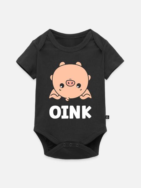 cochon - Baby Premium kortärmad bodysuit - svart