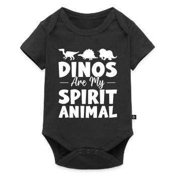Dinos are my spirit animal - Dino Dinosaur Lover - Baby Premium short-sleeve bodysuit - black - Front