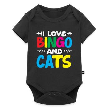 Bingo Players - I Love Bingo and Cats - Baby Premium short-sleeve bodysuit - black - Front