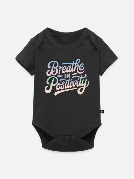 Atme Positivität Inspirierende - Baby Premium Kurzarmbody - Schwarz