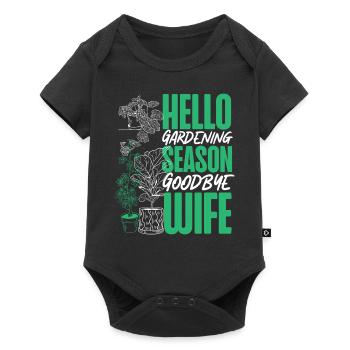 Amoureux des plantes Jardinage Mari Femme - Body à manches courtes Premium Bébé - noir - Devant