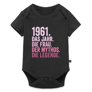 1961 Jahr Frau Mythos Legende Geburtstag - Baby Premium Kurzarmbody - Schwarz - Vorne