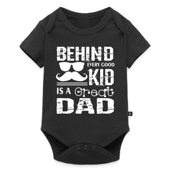 Father's Day Great Dad - Baby Premium short-sleeve bodysuit - black - Front