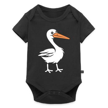 cigogne - Body à manches courtes Premium Bébé - noir - Devant