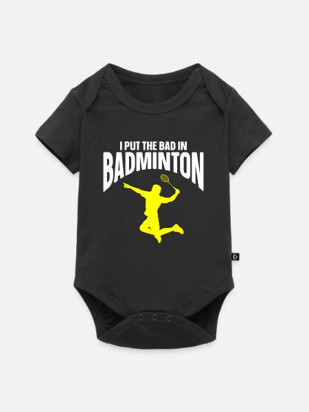Badminton Player - Baby Premium Kurzarmbody - Schwarz