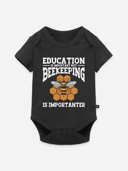Beekeeping Bees Beekeeper - Baby Premium Kurzarmbody - Schwarz