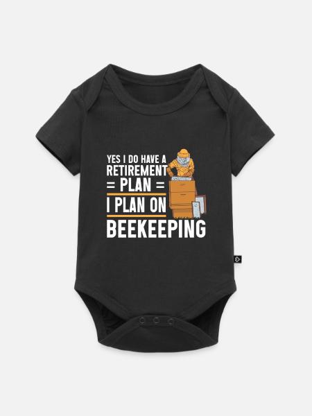 Beekeeping Bees Beekeeper - Baby Premium Kurzarmbody - Schwarz