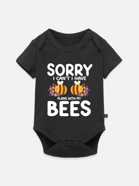Beekeeping Bees Beekeeper - Baby Premium Kurzarmbody - Schwarz