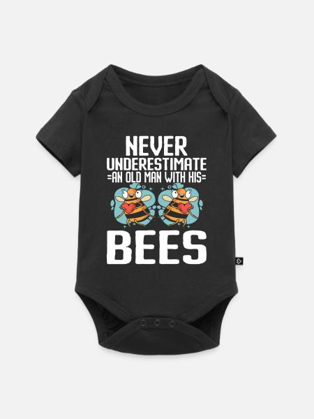 Beekeeping Bees Beekeeper - Baby Premium Kurzarmbody - Schwarz