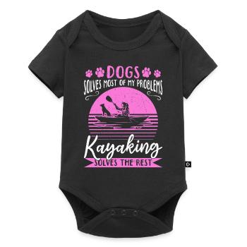 Dogs Solve Most Of My Problems Kayaking Solves The - Baby Premium short-sleeve bodysuit - black - Front