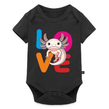 AMOUR AXOLOTL.png - Body à manches courtes Premium Bébé - noir - Devant