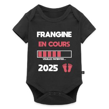 Sister in progress 2025 pregnancy announcement - Baby Premium short-sleeve bodysuit - black - Front