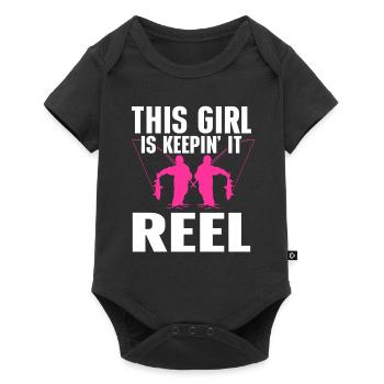 Fishing Design Fish Lover Fisherman - Baby Premium short-sleeve bodysuit - black - Front