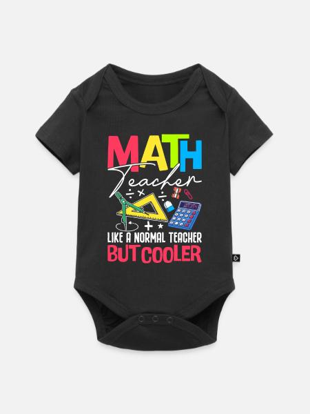 MATH TEACHER - Baby Premium Kurzarmbody - Schwarz