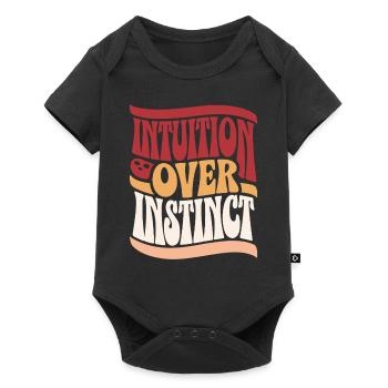 Intuition instead of instinct inspirations - Baby Premium short-sleeve bodysuit - black - Front