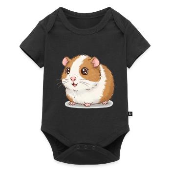 Animal Cartoon Guinea Pig - Baby Premium short-sleeve bodysuit - black - Front