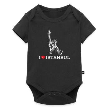 I Love Istanbul Lover Turkey Statue Of Liberty Pun - Baby Premium short-sleeve bodysuit - black - Front