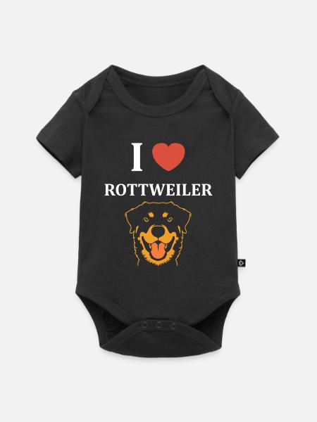 Rottweiler - Baby Premium Kurzarmbody - Schwarz