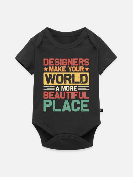 Designer - Baby Premium Kurzarmbody - Schwarz