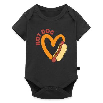 Conception de coeur d’amateur de hot-dog - Body à manches courtes Premium Bébé - noir - Devant