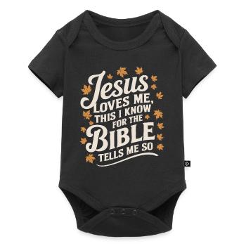Jesus loves me this I know for the bible - Baby Premium Kurzarmbody - Schwarz - Vorne