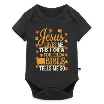 Jesus loves me this I know for the bible - Baby Premium Kurzarmbody - Schwarz - Vorne