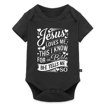 Jesus loves me this I know for the bible - Baby Premium Kurzarmbody - Schwarz - Vorne