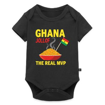 Riz Jollof Cuisine d’Afrique de l’Ouest Nigériane - Body à manches courtes Premium Bébé - noir - Devant