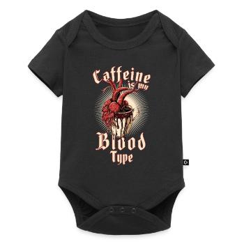 La caféine est mon groupe sanguin Vintage Anatomy Heart - Body à manches courtes Premium Bébé - noir - Devant
